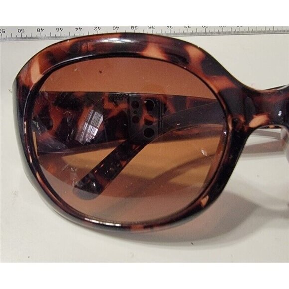 NWOT LARGE Oversize Round Tortoiseshell Sunglasses 115258 - Picture 2 of 4